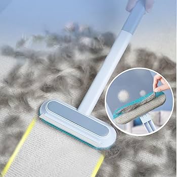 3 in 1 Pet Hair Removal Tool, Multifunctional Pet Hair Remover, Reusable and Washable Dog Cat Hair Cleaning Removal Brush with Long Handle, for